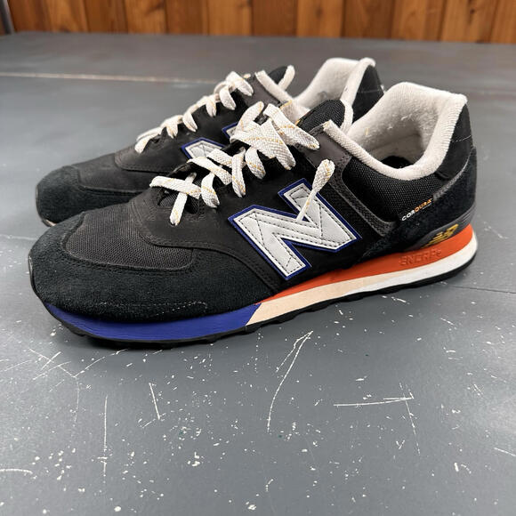 New Balance Other - New Balance 574v2 Black Poppy Mens 10D Black Suede And Fabric Trainers